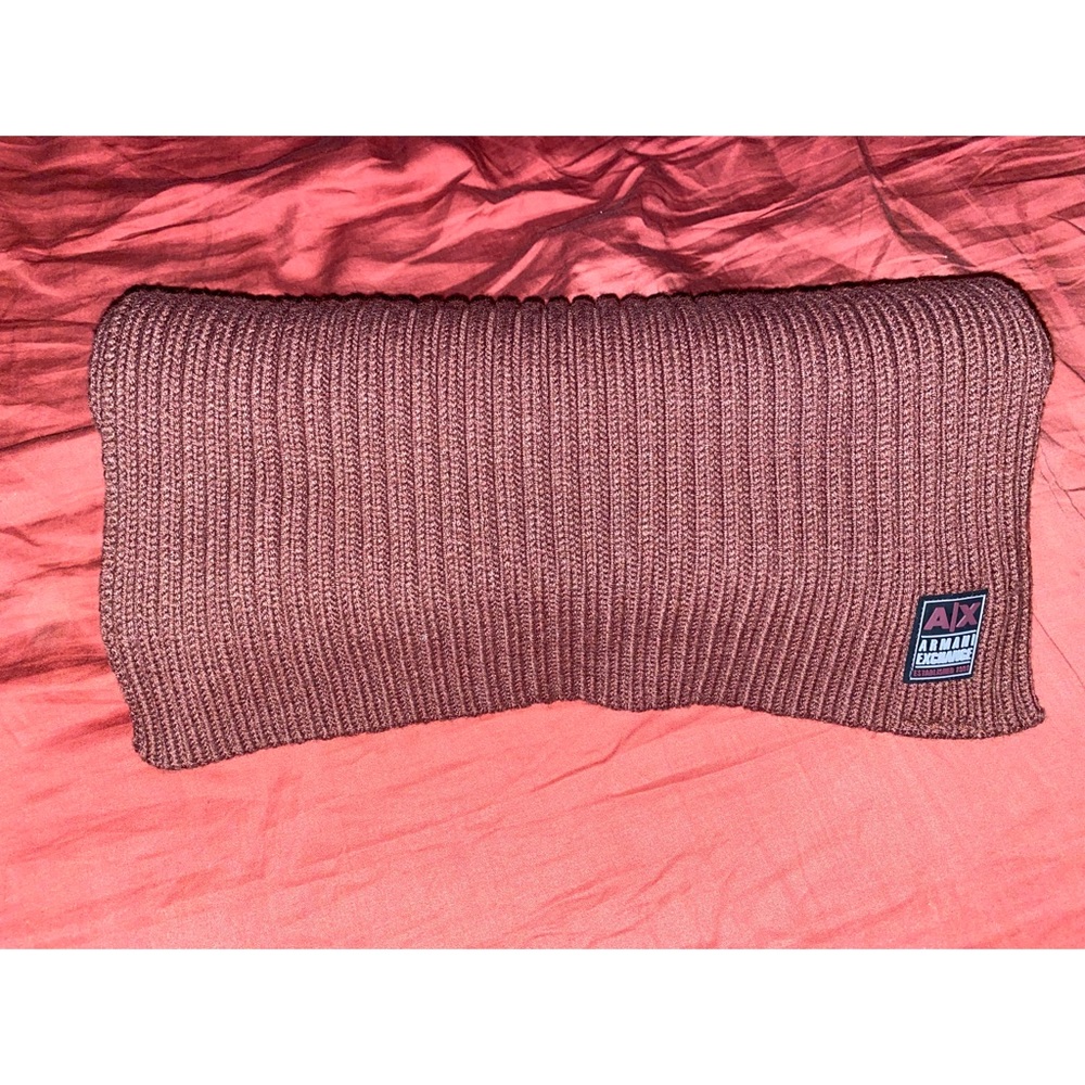 🧣 Armani Exchange Men’s Ribbed Knit Scarf | 50% Merino Wool 🧵